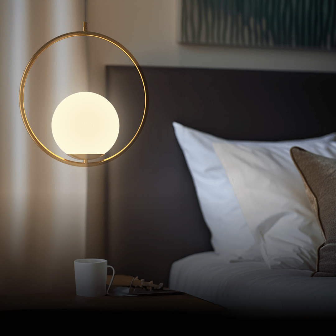 LED Pendant Light Warm White Gold Finish for Home and Office Decor
