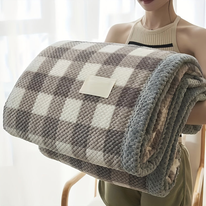Coral Fleece Blanket for Year-Round Comfort, Ultra-Soft and Cozy
