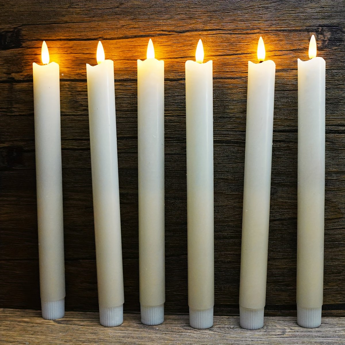 Flameless LED Cone Candles Set of 6 - Safe for Home Decor & Events