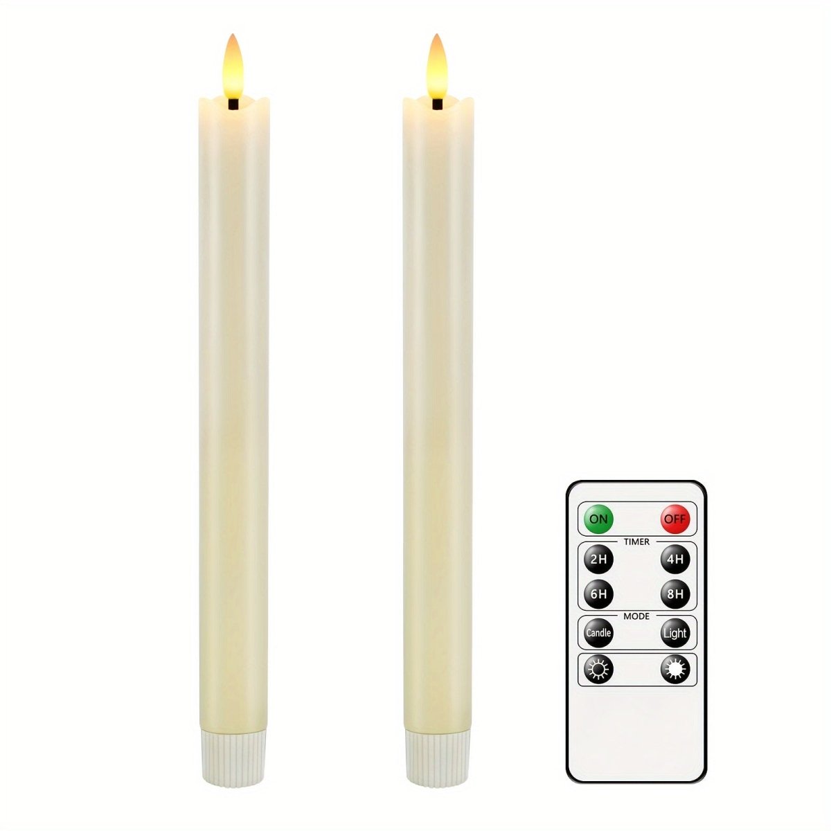Flameless LED Cone Candles Set of 6 - Safe for Home Decor & Events