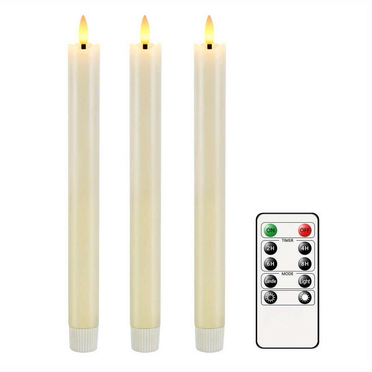 Flameless LED Cone Candles Set of 6 - Safe for Home Decor & Events
