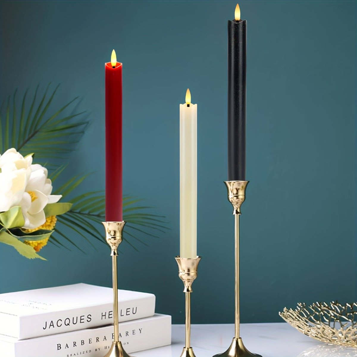 Flameless LED Cone Candles Set of 6 - Safe for Home Decor & Events