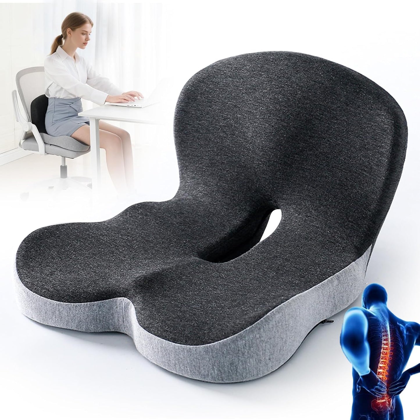 Seat Cushions with Back lumbar support for mobility scooter