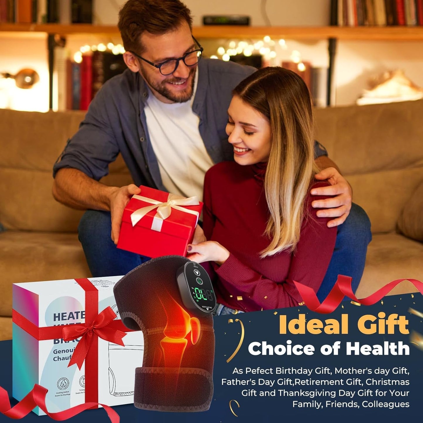 Knee Heat Therapy Wrap Wireless Rechargeable