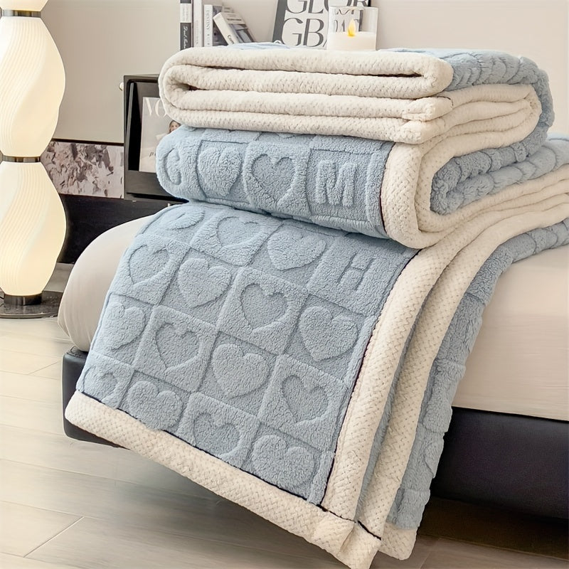 Ultra-Soft Coral Fleece Blanket for Cozy Home and Office Comfort