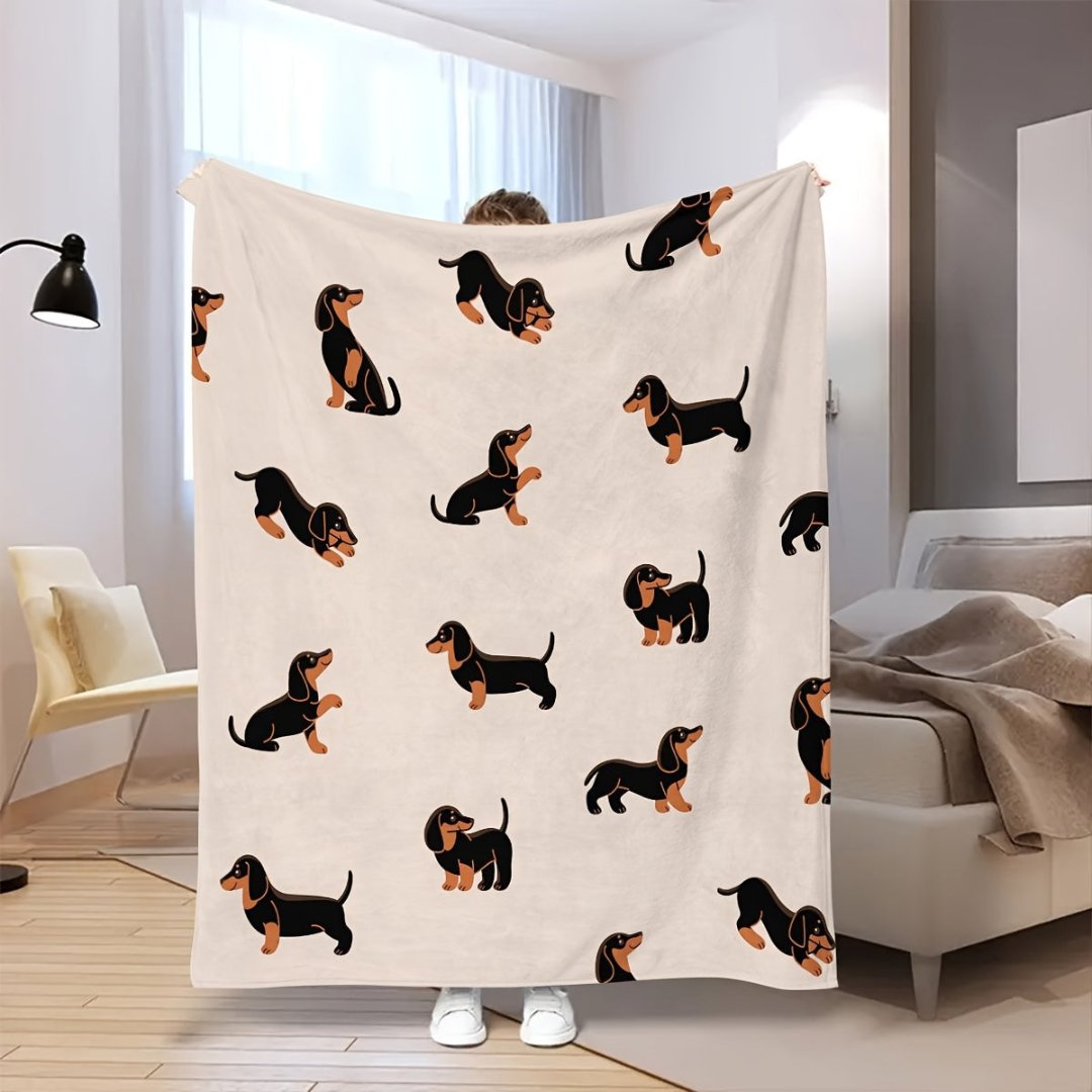 Flannel Dog Lovers Blanket - Soft, Cozy Snuggle Throw for Home & Office