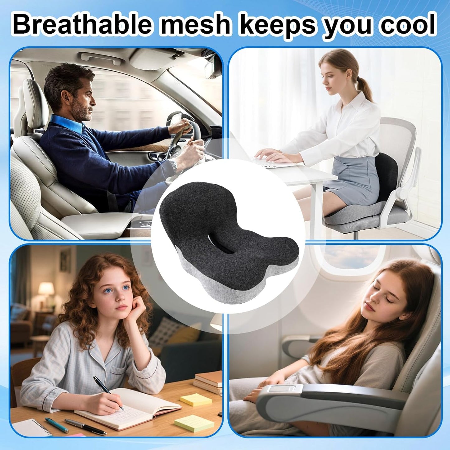 Memory Foam Seat Cushion for Truck car Driver