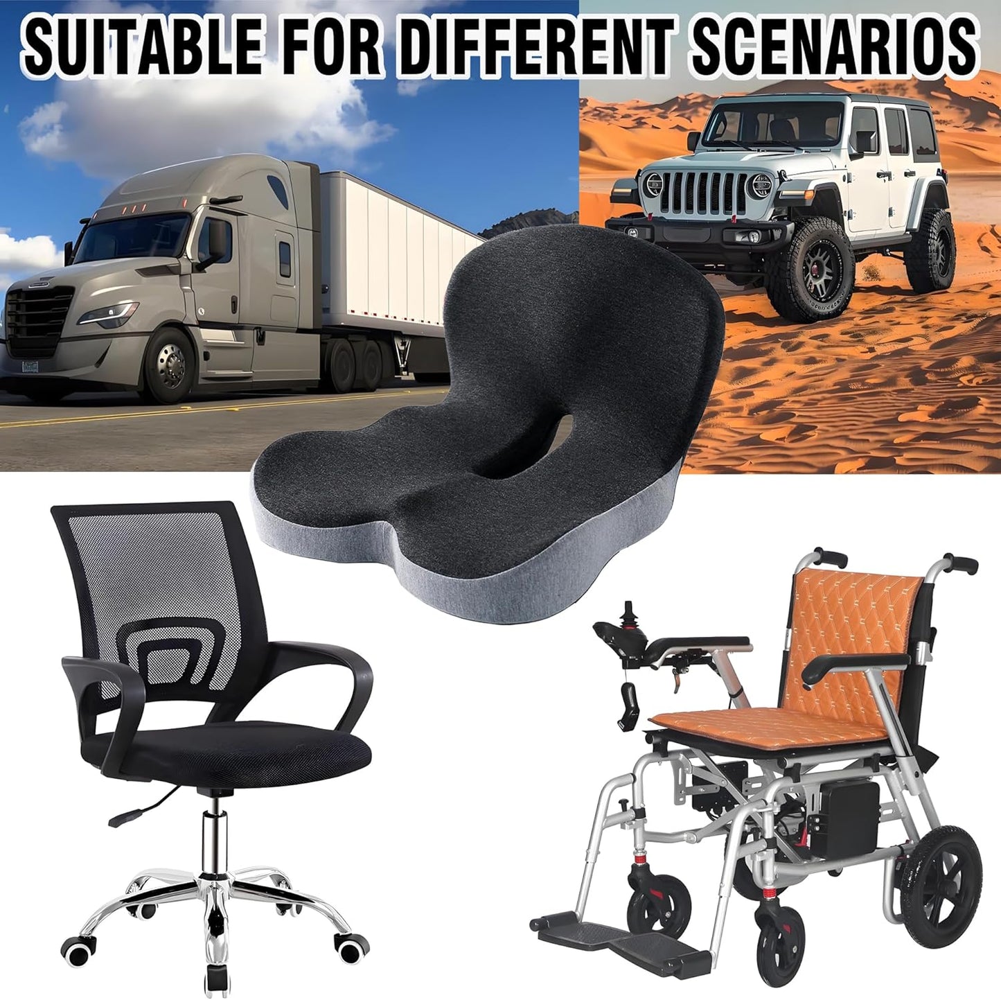 Memory Foam Seat Cushion for Office Chair Truck