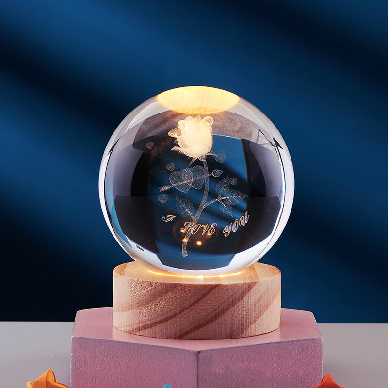 3D Crystal Night Light Lamp for Home Decor - Magical 3D Effect