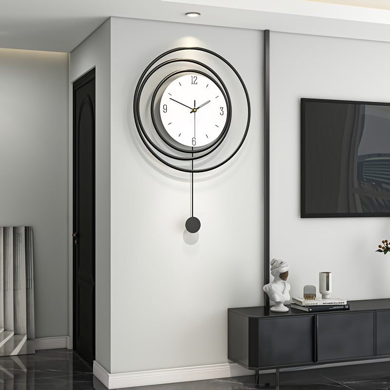 Minimalist Metal Wall Clock for Home Office Decor - Contemporary Design