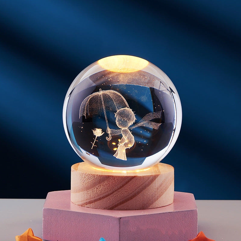 3D Crystal Night Light Lamp for Home Decor - Magical 3D Effect