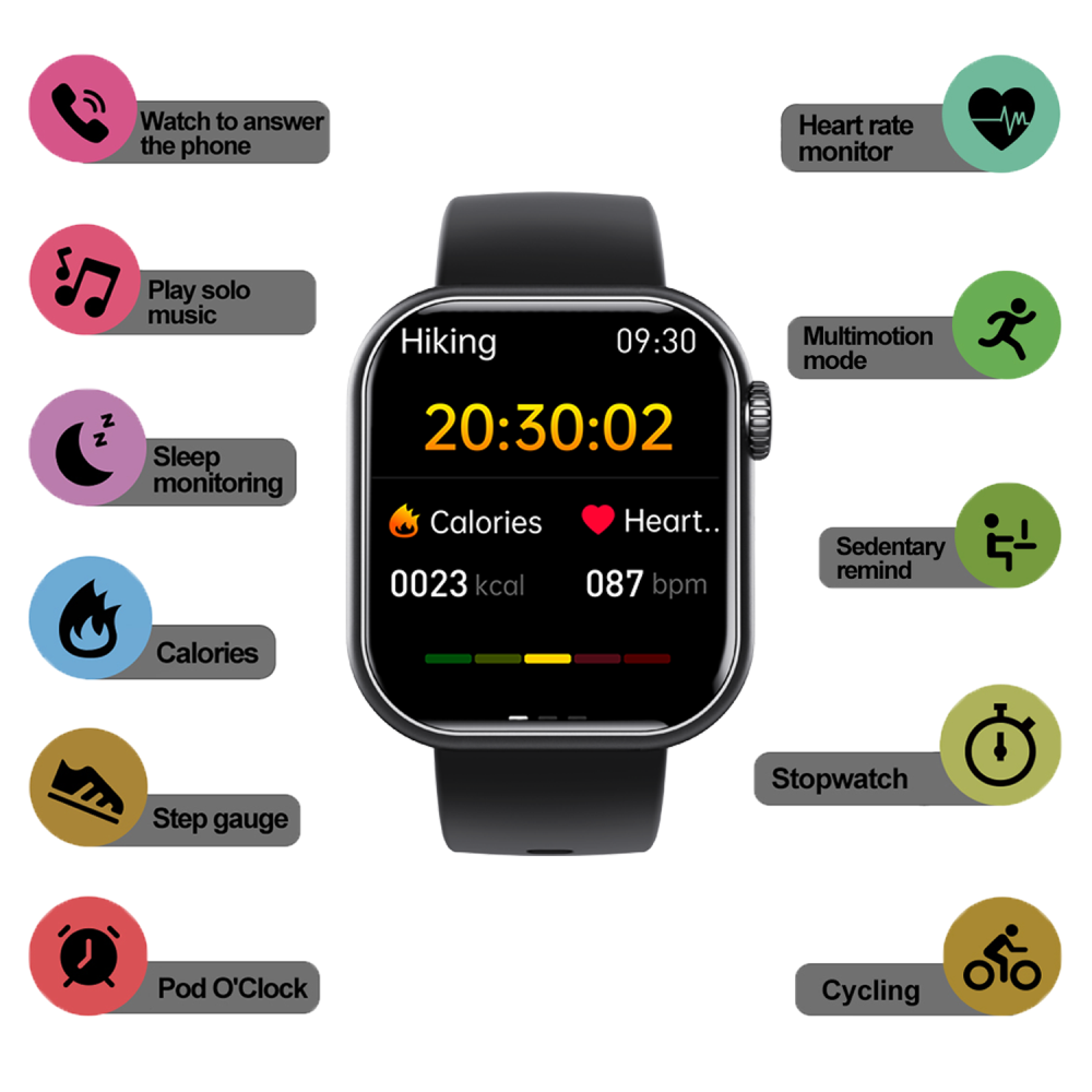 Smartwatch for Blood Sugar Blood Pressure Heart Rate Sleep Monitoring