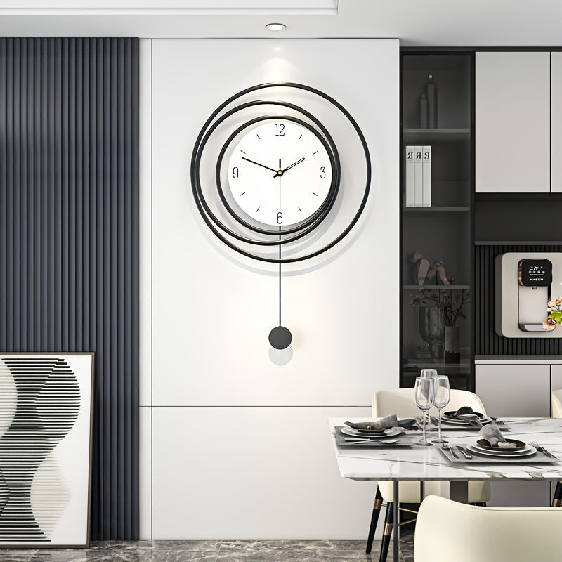 Minimalist Metal Wall Clock for Home Office Decor - Contemporary Design