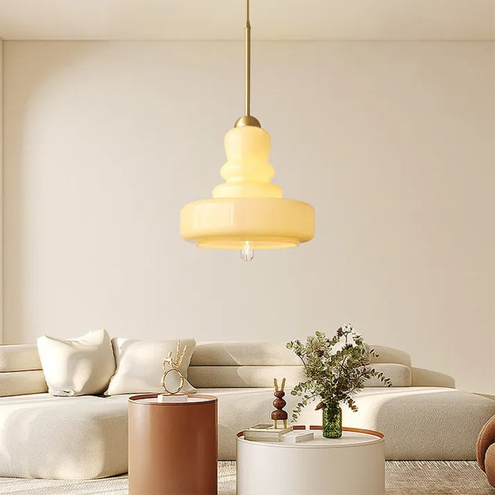 Bauhaus Pumpkin Pendant Light - Modern Glass Fixture for Home & Office