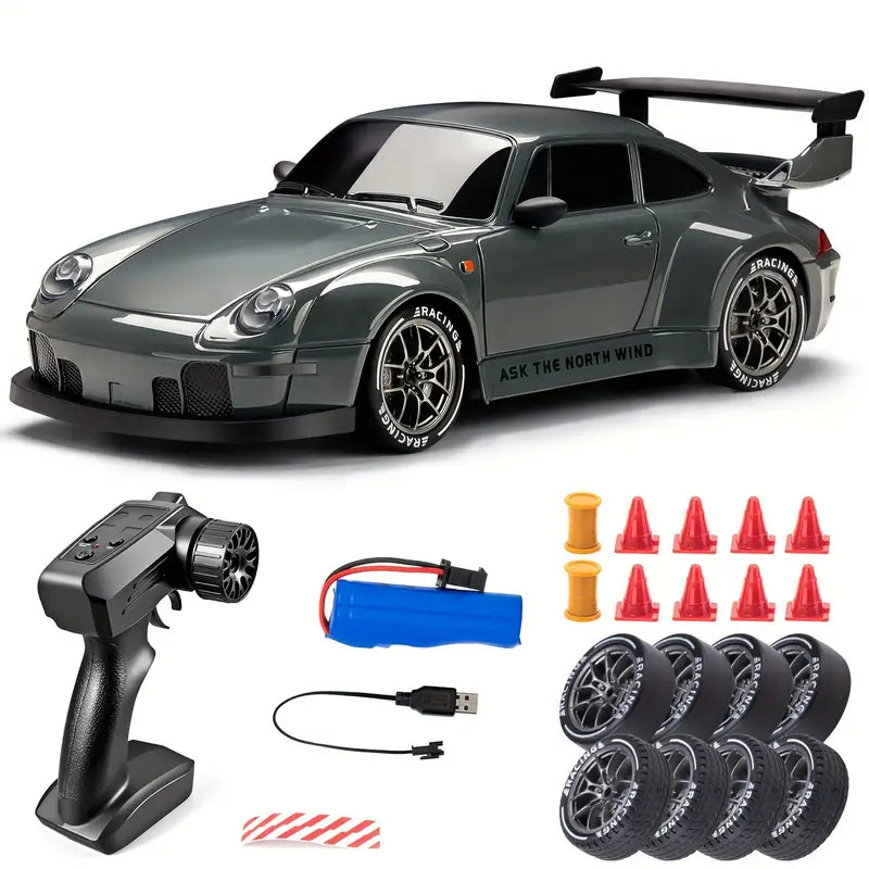 RC Drift Car 1:24 Scale – Remote-Controlled 4WD Racing Car with LED Lights