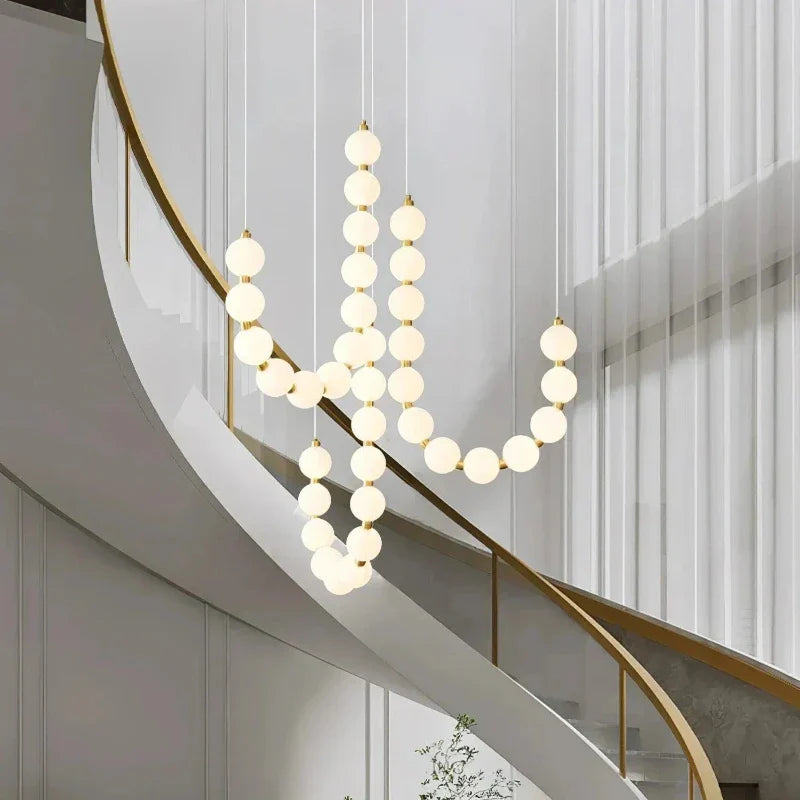 Elegant White Chandelier for Living Room and Office Decor, Stylish Lighting