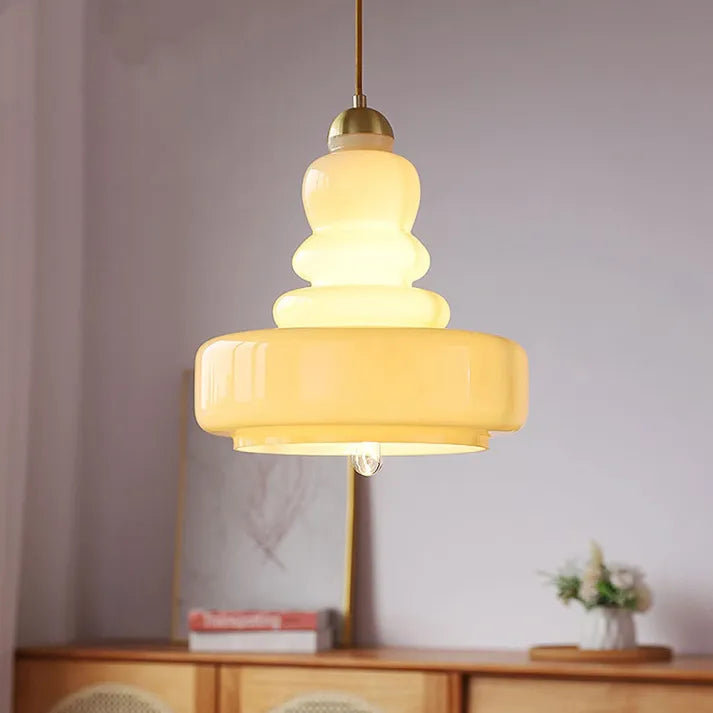 Bauhaus Pumpkin Pendant Light - Modern Glass Fixture for Home & Office