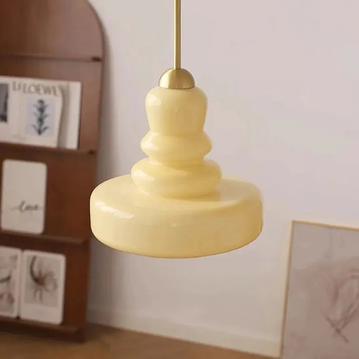 Bauhaus Pumpkin Pendant Light - Modern Glass Fixture for Home & Office