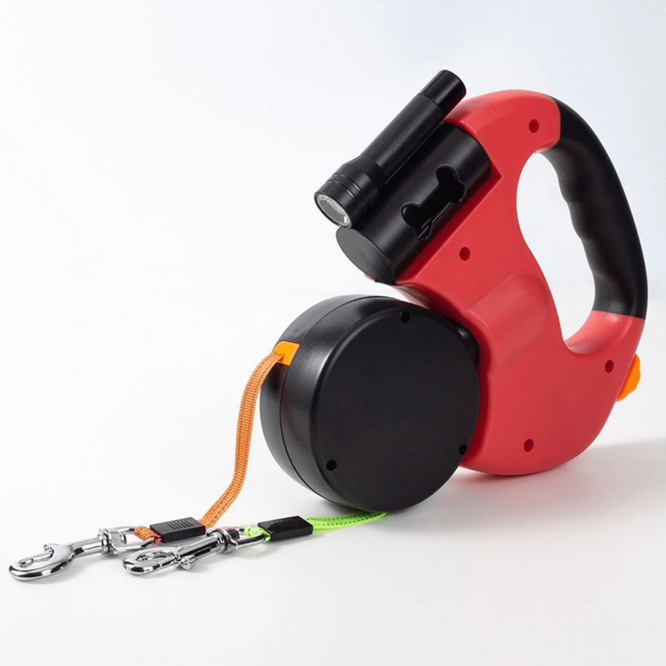 Multifunctional Double Dog Lead with LED Torch
