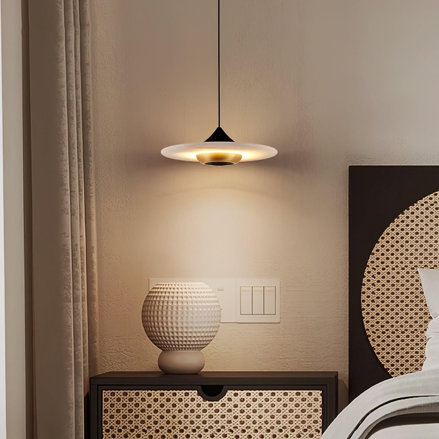 Marble Pendant Light | Elegant Flat Design for Home and Office Decor