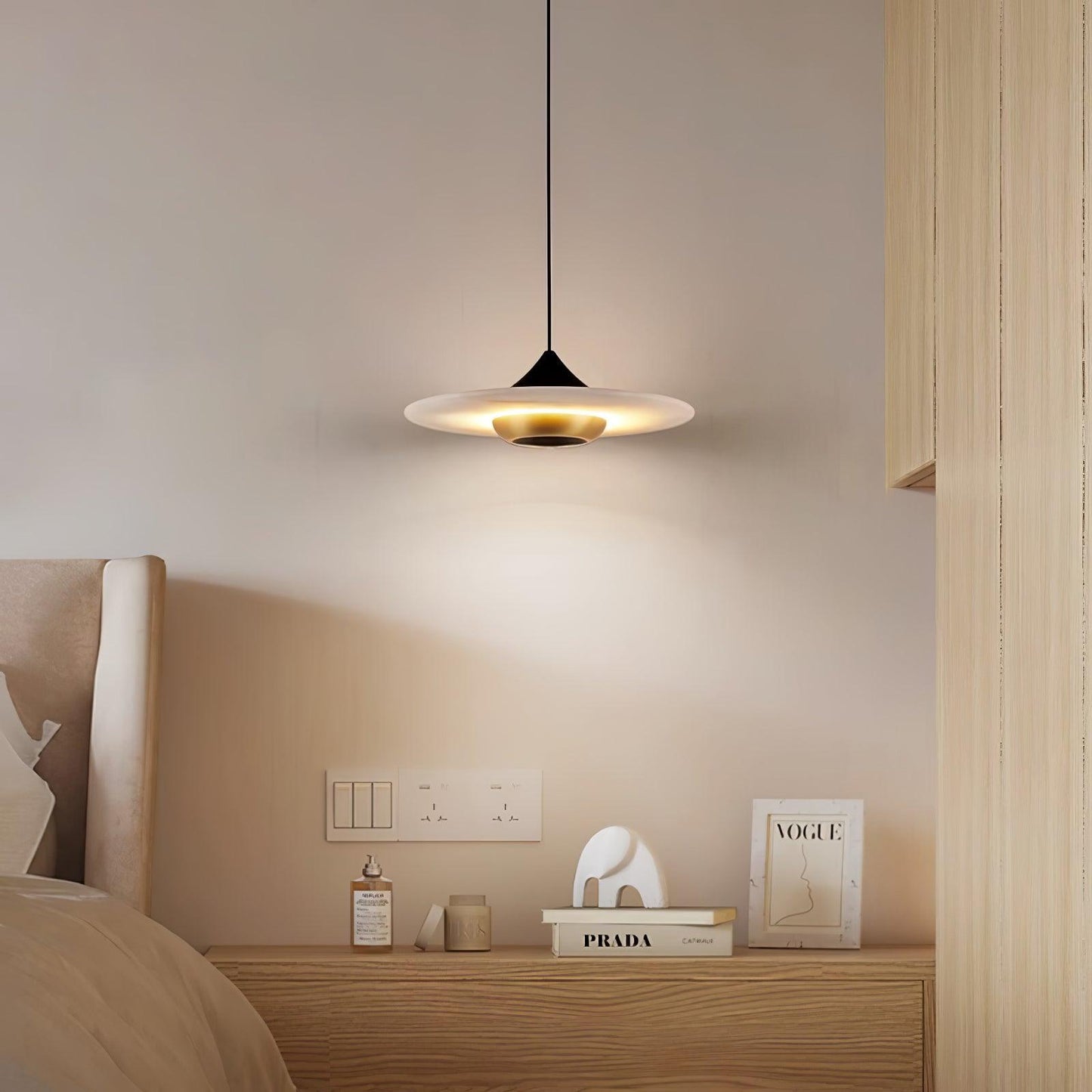 Marble Pendant Light | Elegant Flat Design for Home and Office Decor