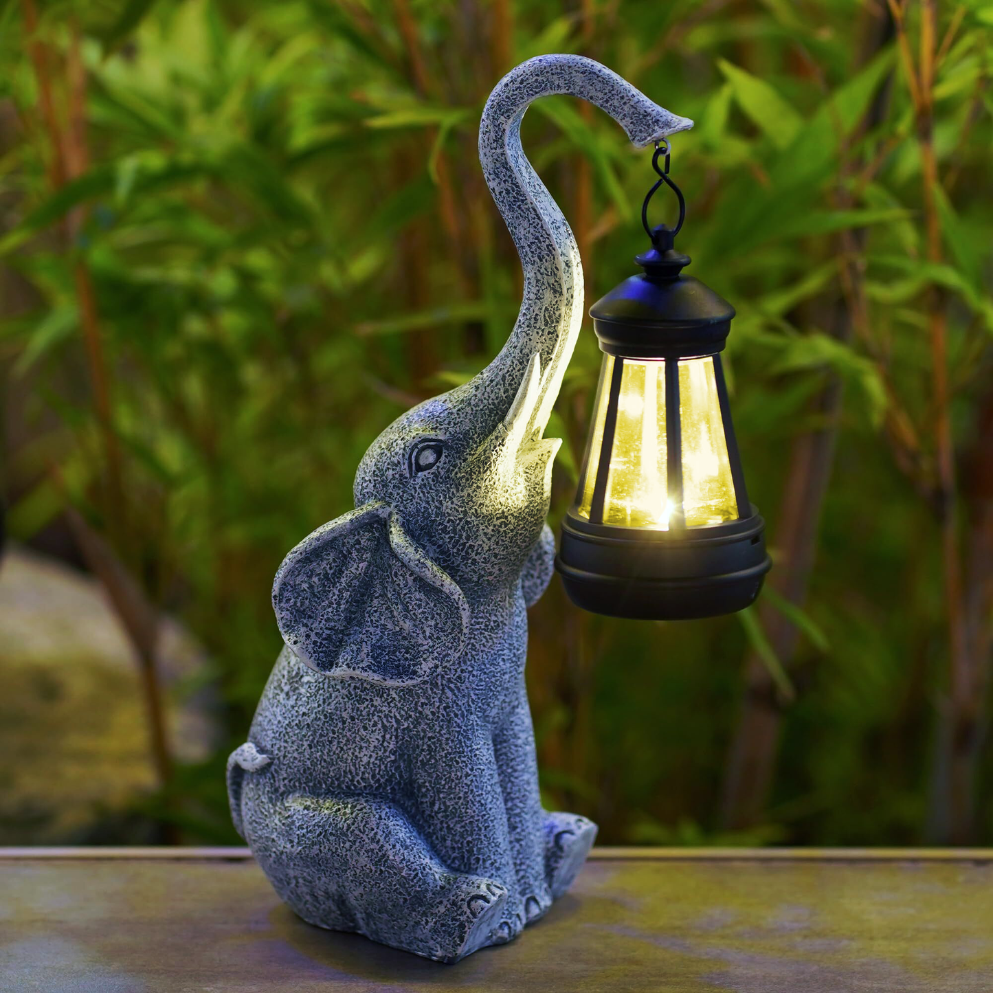 Garden Elephant Light Decorative Outdoor Lantern for Home and Patio