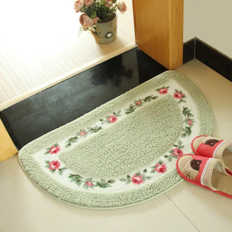 Washable Flower Doormat for Home Entryway - Elegant and Durable Design
