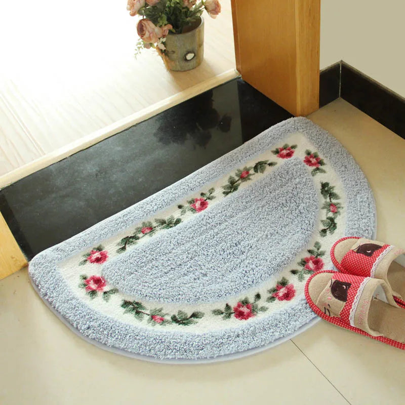 Washable Flower Doormat for Home Entryway - Elegant and Durable Design