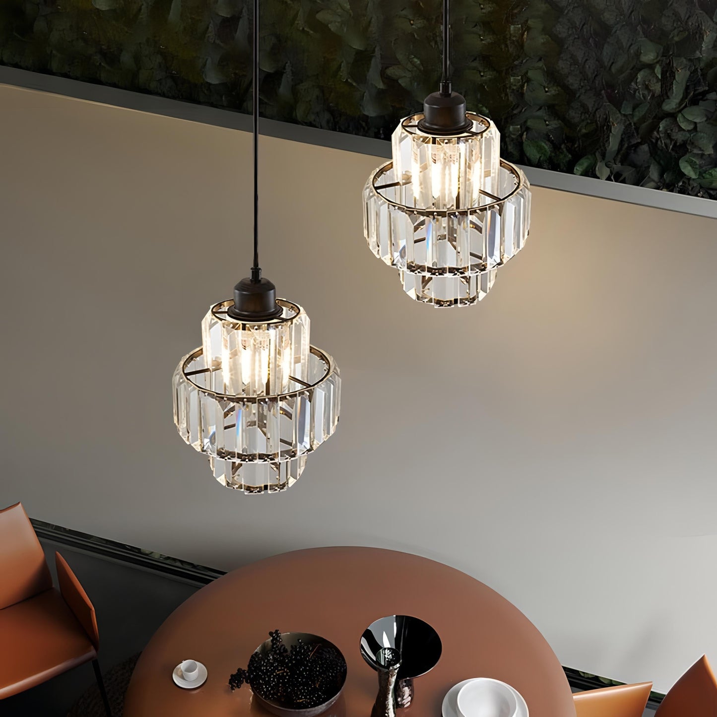 Crystal Clear Round Ceiling Light for Home and Office with Step Effect