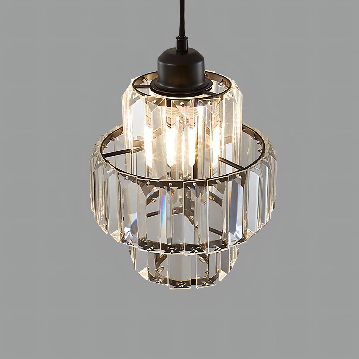Crystal Clear Round Ceiling Light for Home and Office with Step Effect