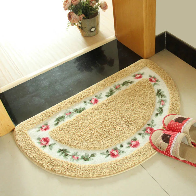 Washable Flower Doormat for Home Entryway - Elegant and Durable Design