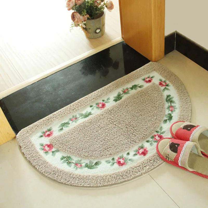 Washable Flower Doormat for Home Entryway - Elegant and Durable Design