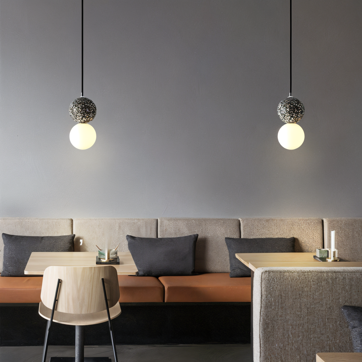 Double Sphere Pendant Light - Elegant Modern Lighting for Home & Office