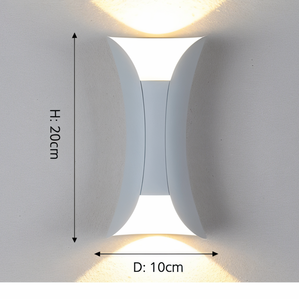 Waterproof LED Wall Light - Double-Head Outdoor Lighting for Home & Office