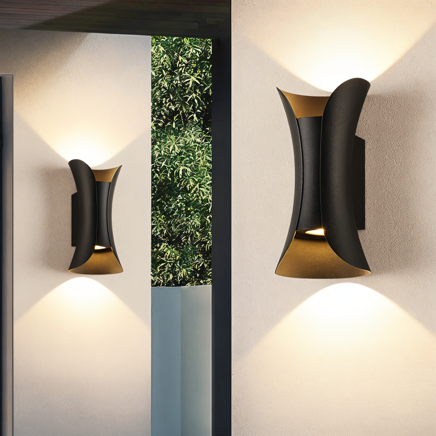 Waterproof LED Wall Light - Double-Head Outdoor Lighting for Home & Office