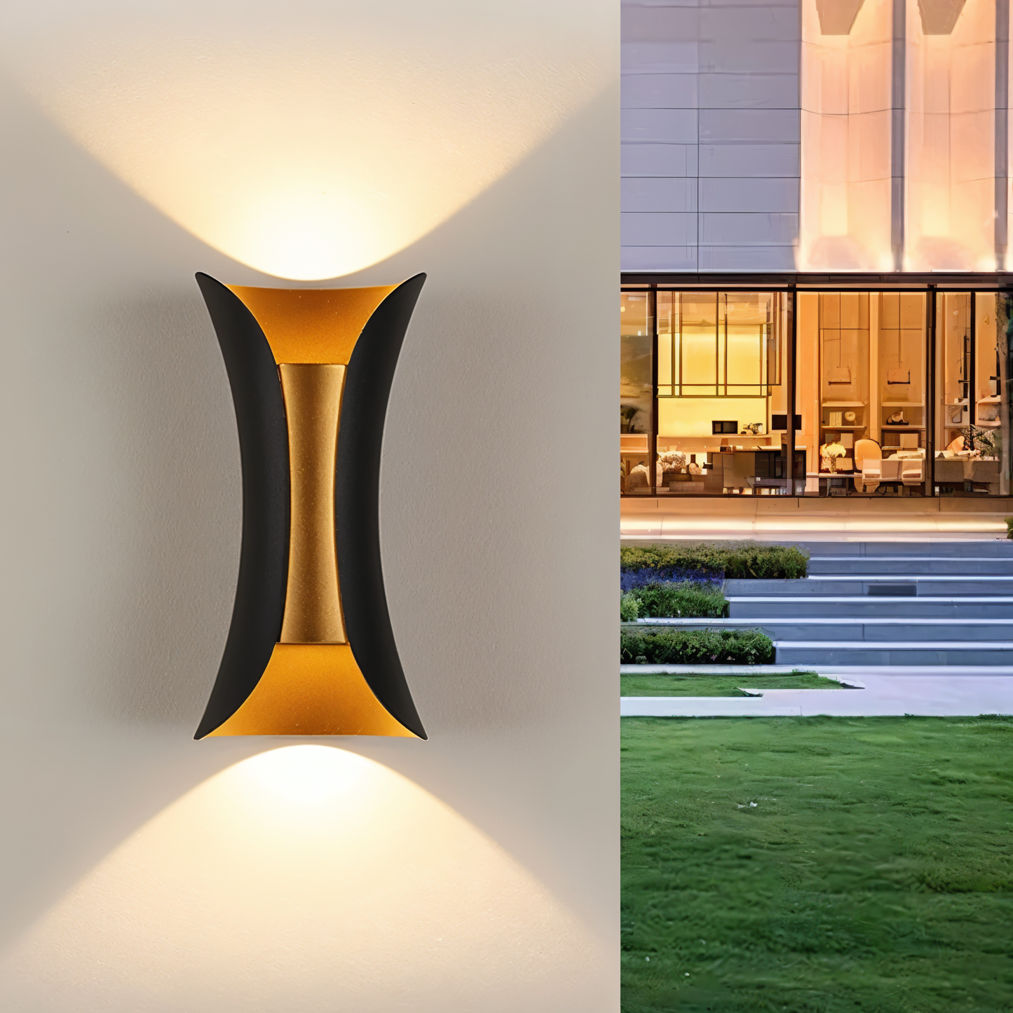 Waterproof LED Wall Light - Double-Head Outdoor Lighting for Home & Office