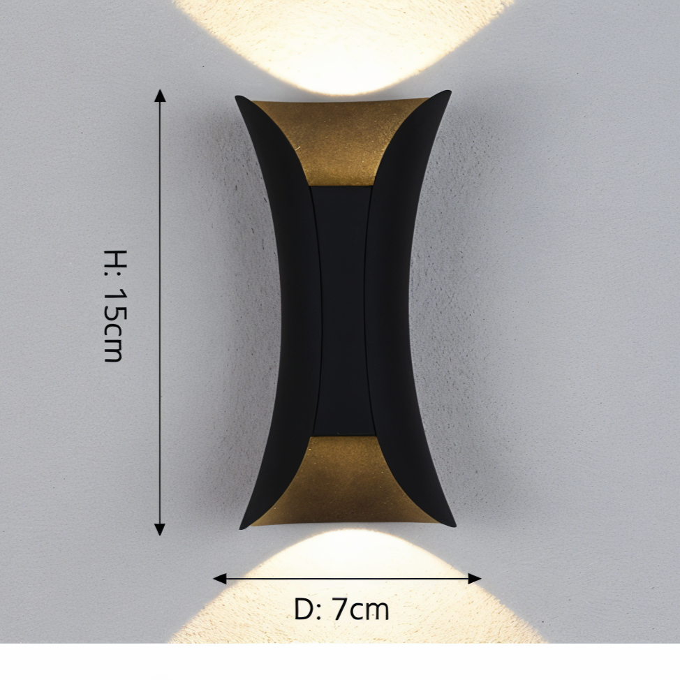 Waterproof LED Wall Light - Double-Head Outdoor Lighting for Home & Office