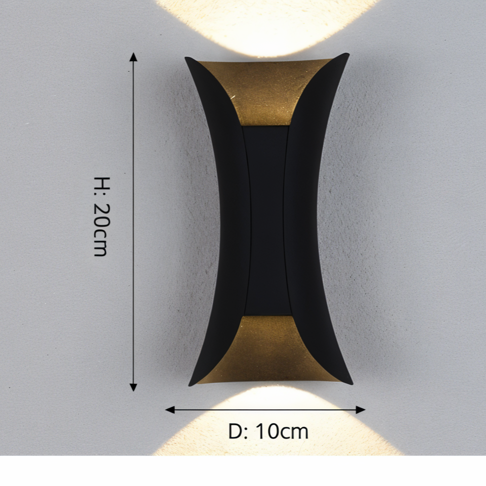 Waterproof LED Wall Light - Double-Head Outdoor Lighting for Home & Office