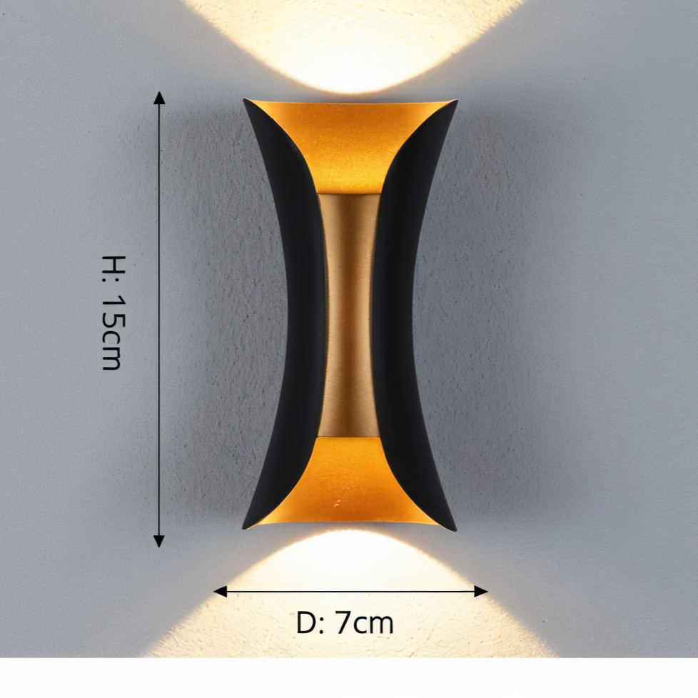 Waterproof LED Wall Light - Double-Head Outdoor Lighting for Home & Office