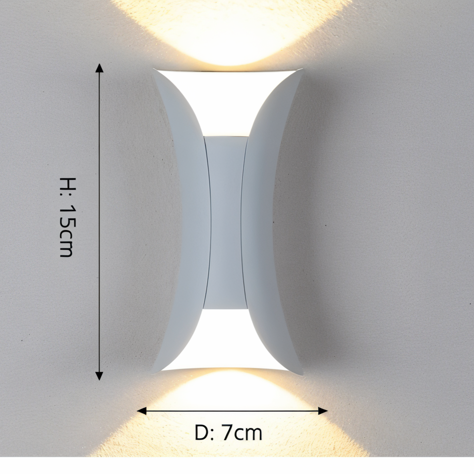 Waterproof LED Wall Light - Double-Head Outdoor Lighting for Home & Office