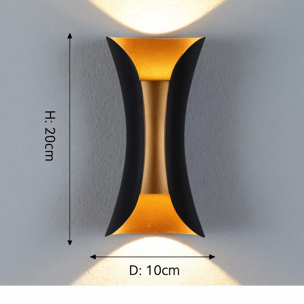 Waterproof LED Wall Light - Double-Head Outdoor Lighting for Home & Office