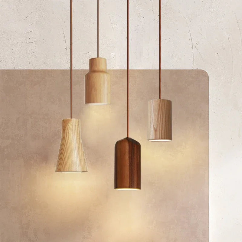 Scandinavian Wood Pendant Lamp for Home and Office Lighting