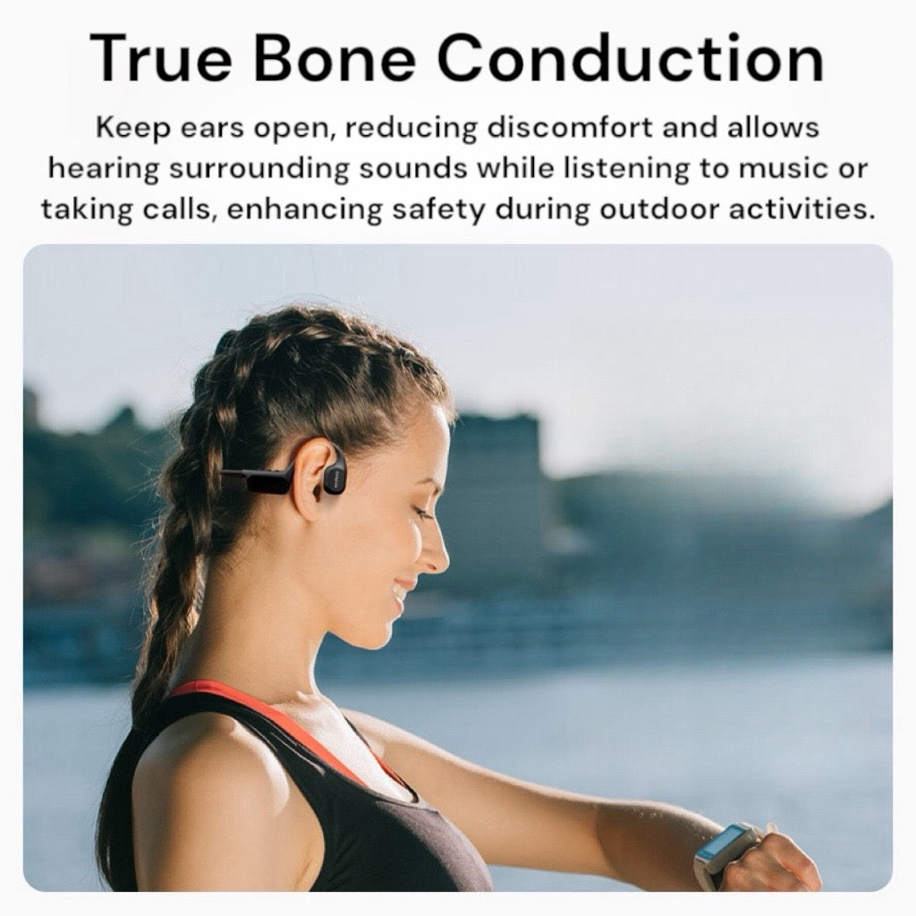 Bone Conduction Headphones – Waterproof Bluetooth Audio for Swimming & Sports