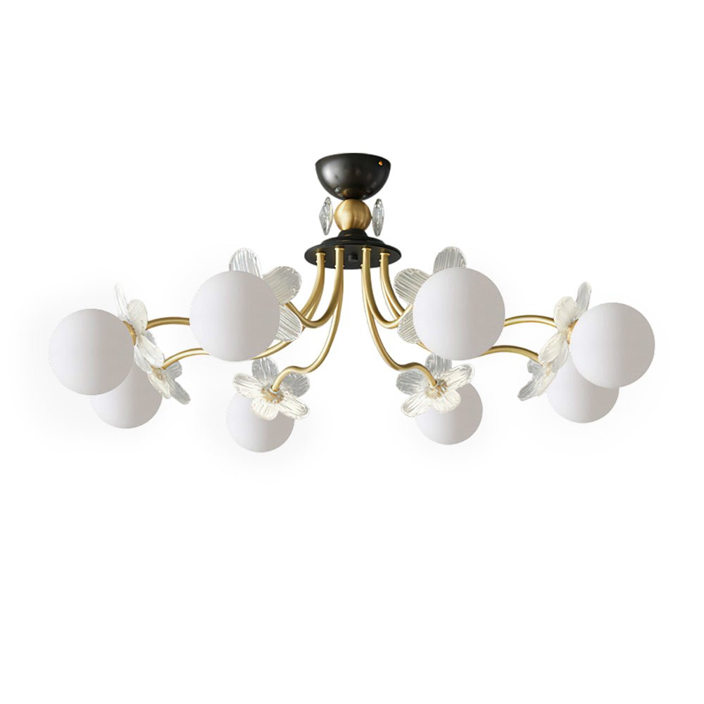 Flower Glass Chandelier for Elegant Home Decor and Office Lighting