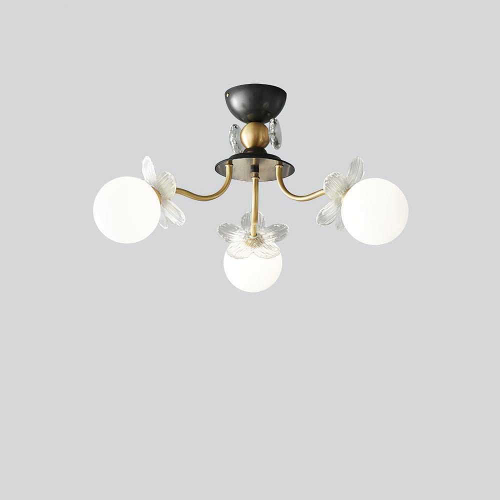 Flower Glass Chandelier for Elegant Home Decor and Office Lighting