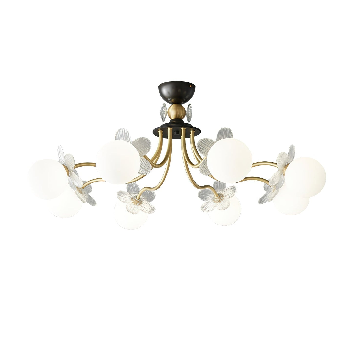 Flower Glass Chandelier for Elegant Home Decor and Office Lighting