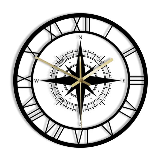 Nautical Wall Clock Silent Design for Home Office Decor Unique Style