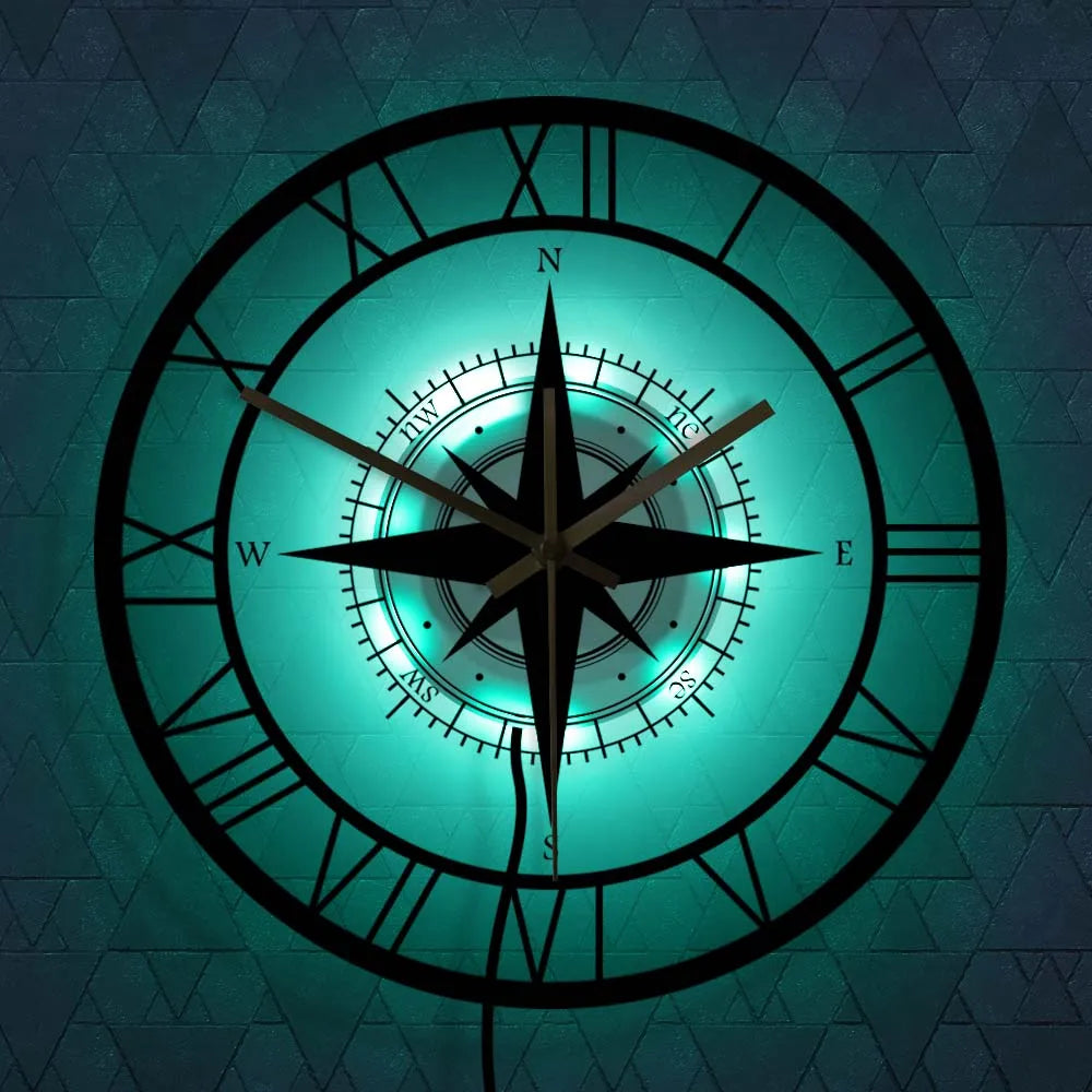 Nautical Wall Clock Silent Design for Home Office Decor Unique Style