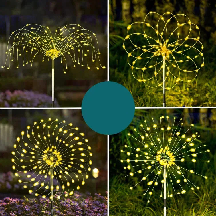 Solar Garden Light Firework Style for Outdoor Decor and Ambiance
