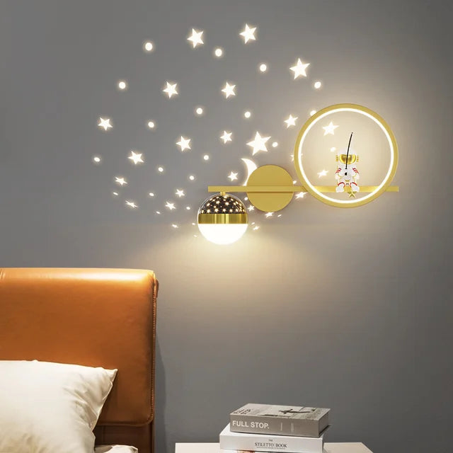 Astronaut Kids Wall Light - Fun Space Decor for Bedroom or Nursery